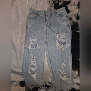 PacSun Light Blue Distressed Boyfriend Jeans